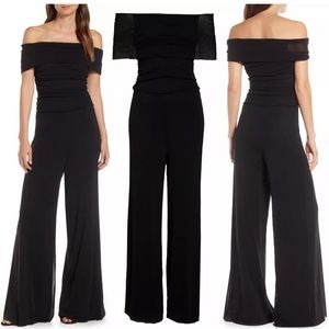 COPY - Eliza J off the shoulder  mesh wide leg ju…